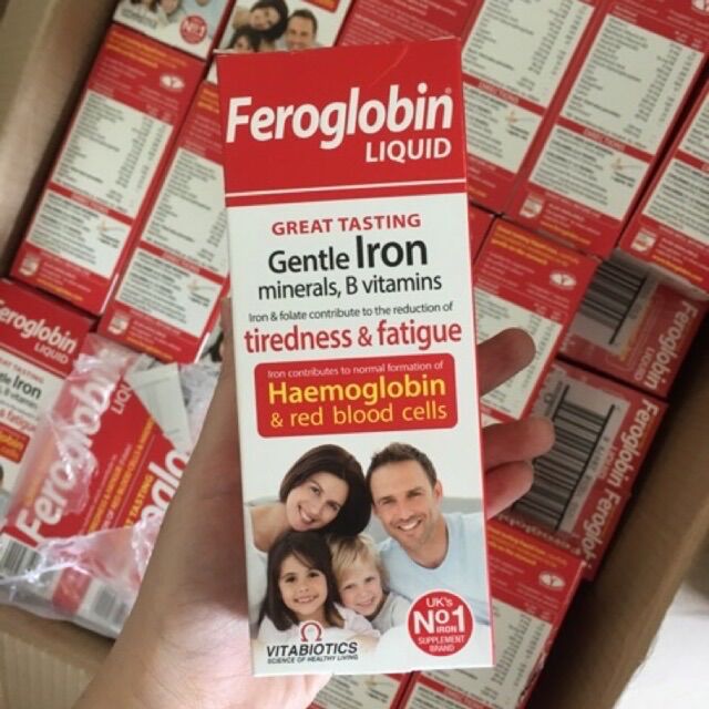 Sắt uống dạng nước feroglobin 200ml hàng uk