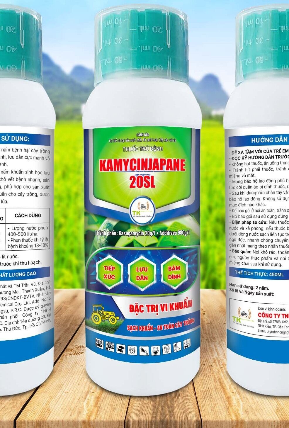 Kamycinjapane - thuốc trừ bệnh - vi khuẩn - chai 450ml pha 250 lít nước.