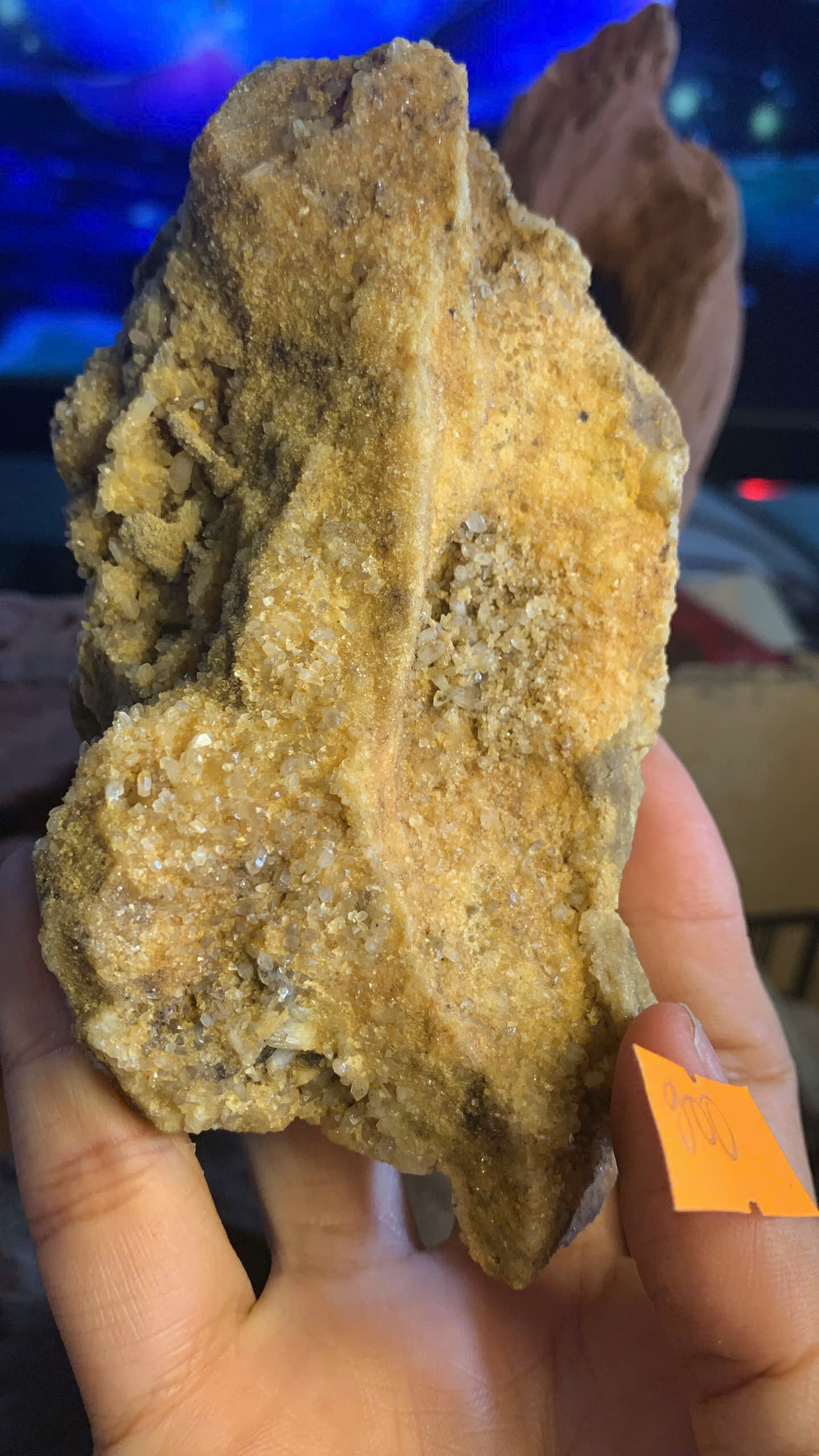Viên đá Thạch Anh vàng Citrine san hô hốc đá nụ tinh thể lấp lánh 900