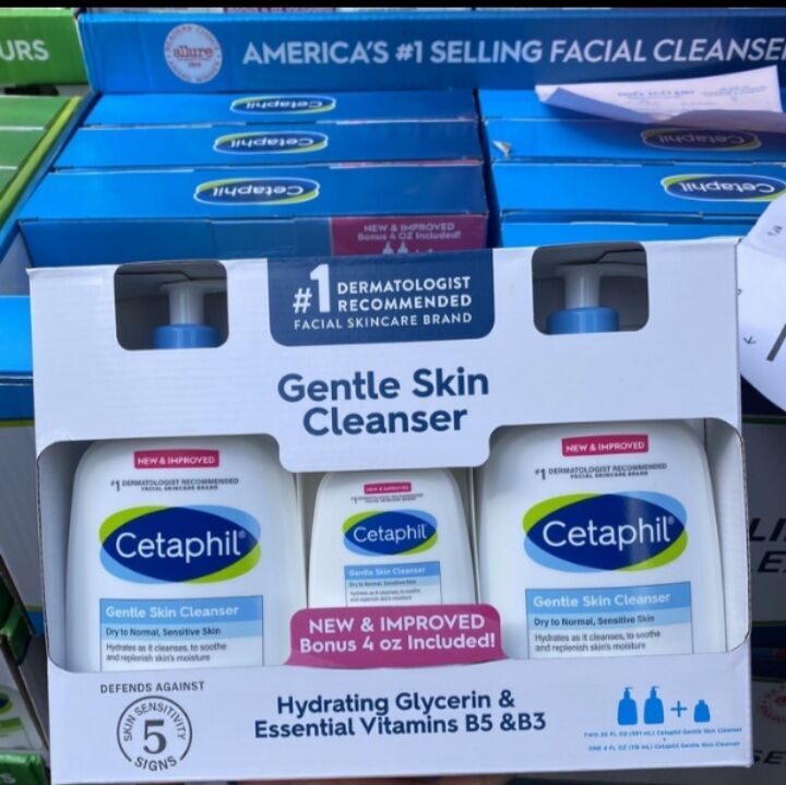 Set 3 sửa rửa mặt dịu nhẹ cetaphil mỹ