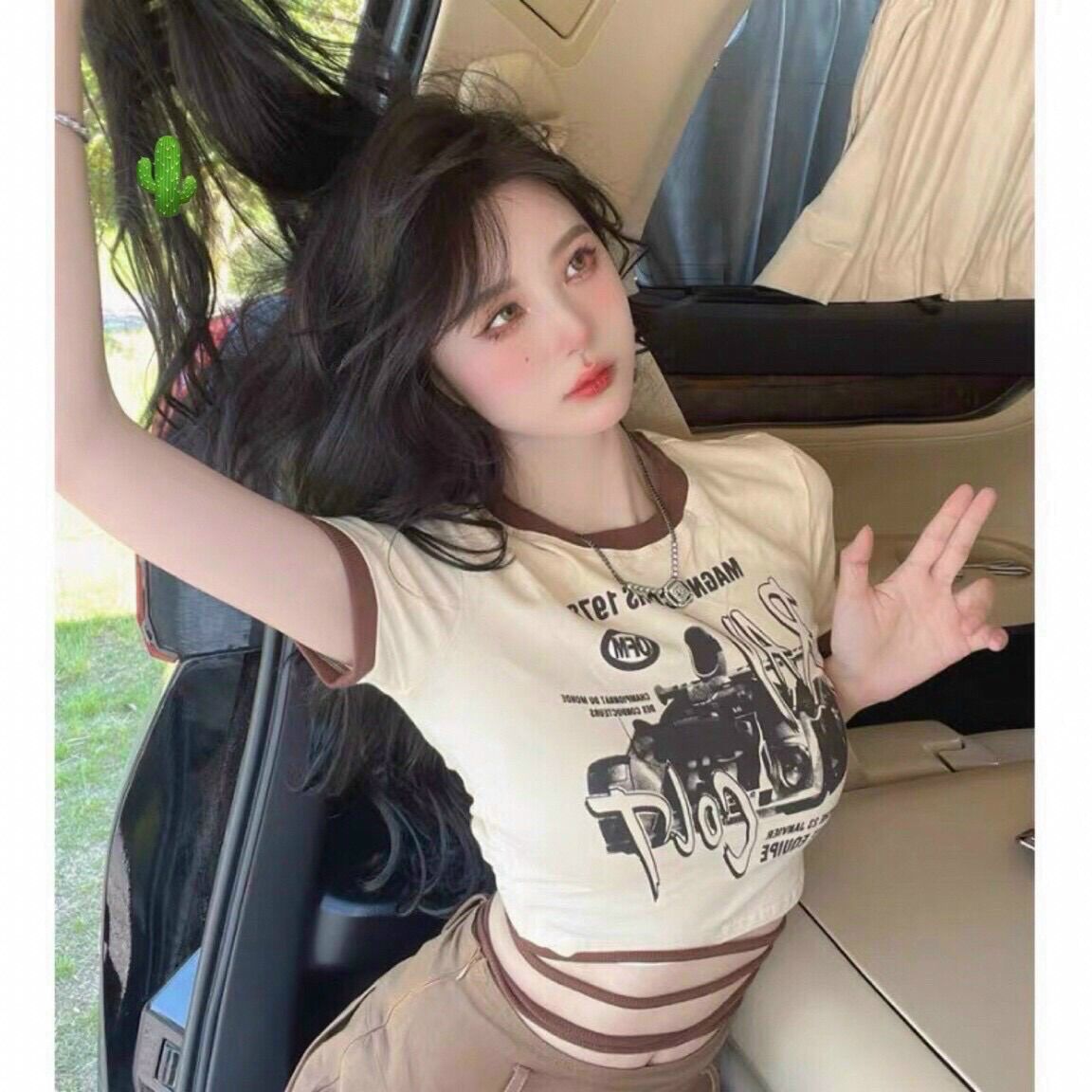 ÁO CROPTOP NÂU QUẤN EO H30