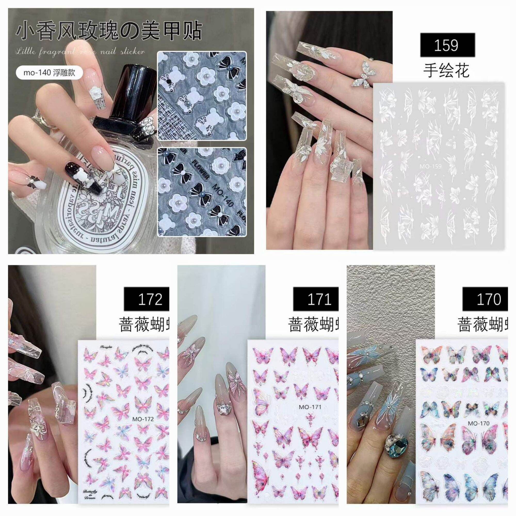 HÌNH DÁN NAIL _ NO ❤️ STICKER 5D NỔI