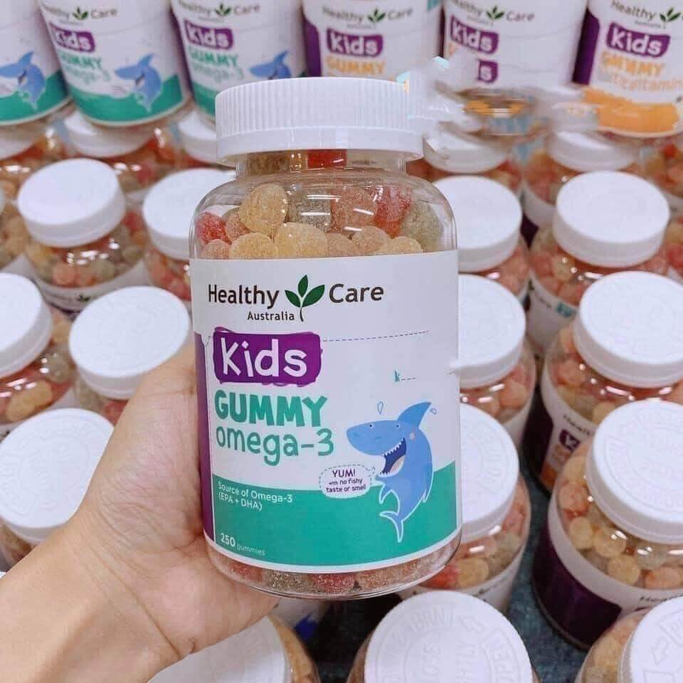 KẸO DẺO Kids Gummy Omega 3 Healthy Care dành cho trẻ từ 2 tuổi trở lên - Úc