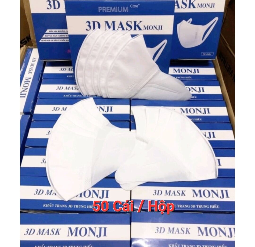 Khẩu trang 3D Mask MONJI hộp 50 cái