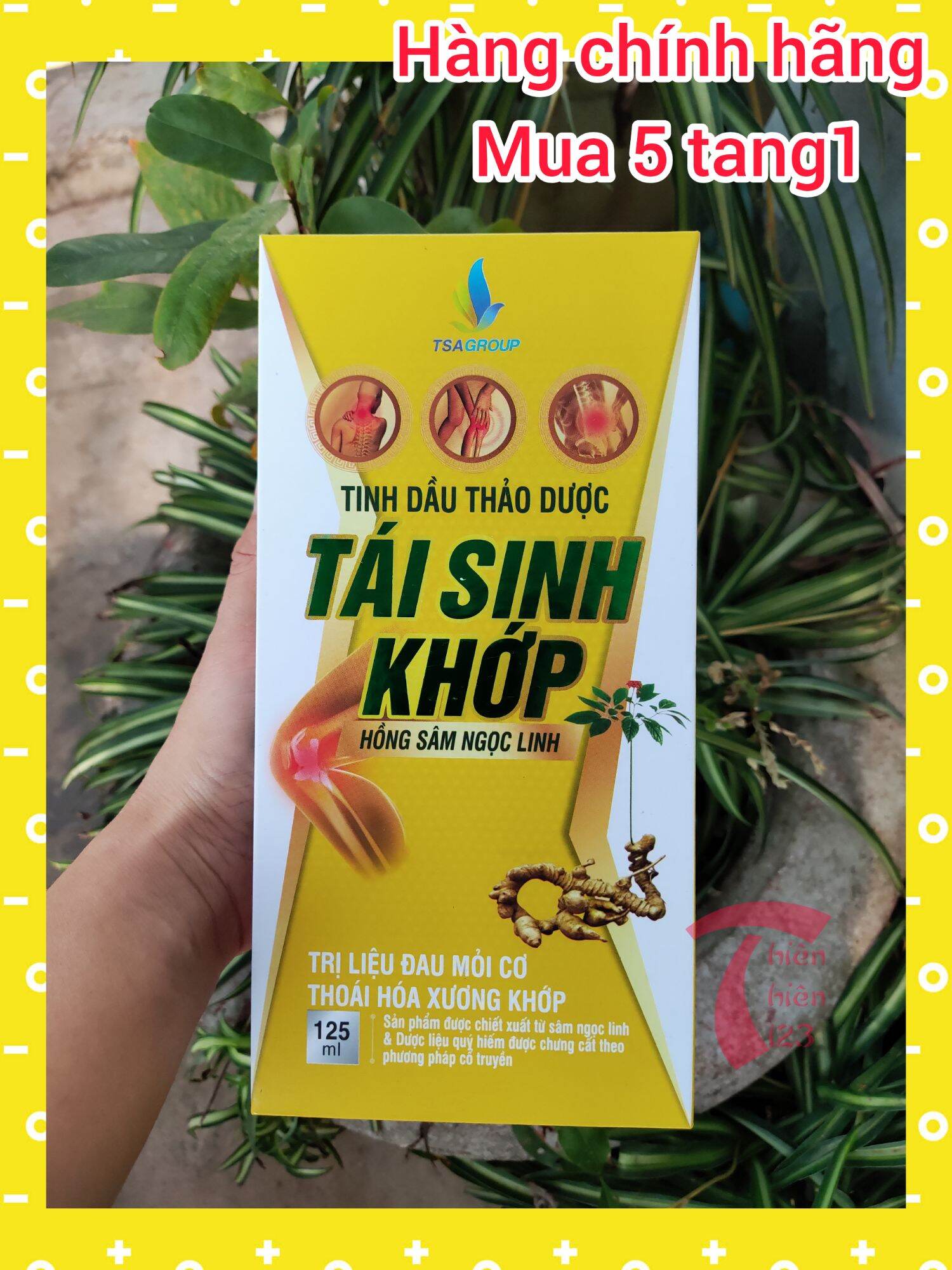 Tinh dầu xoa bóp tái sinh khớp hồng sâm Ngọc Linh chai 100 ml