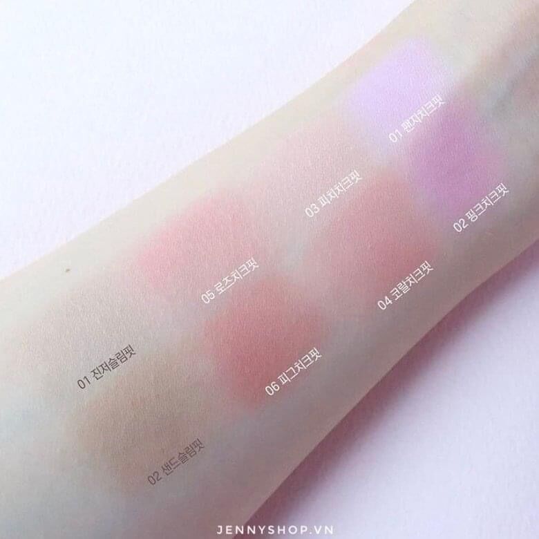 Má hồng Eglips Cheek Fit Blusher Tone 2,3,4,6