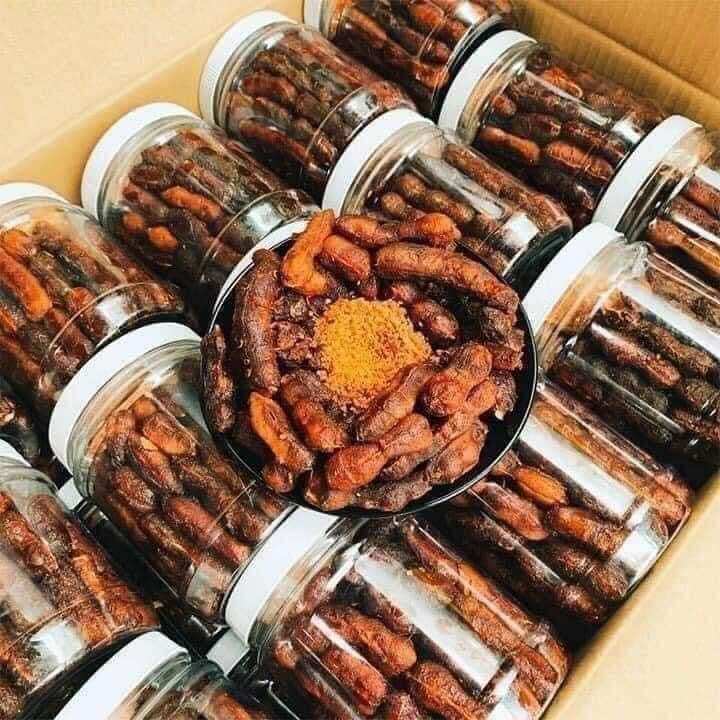 Me Lào muối ớt hộp 500g ( kèm muối ớt)