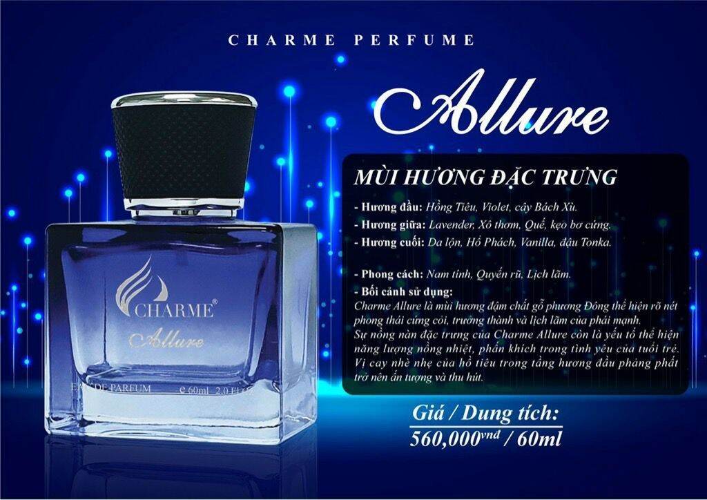 [Hcm]Nước Hoa Nam Char.me Allure 60 Ml