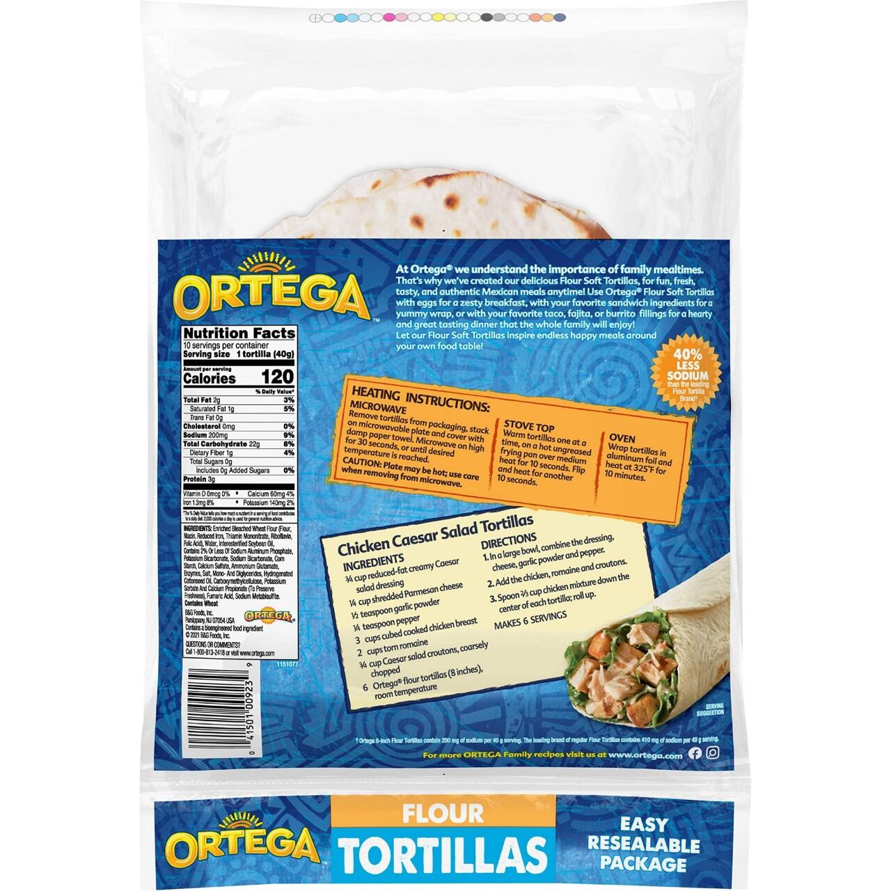 Vỏ bánh Tortilla ortega 405g 10 miếng