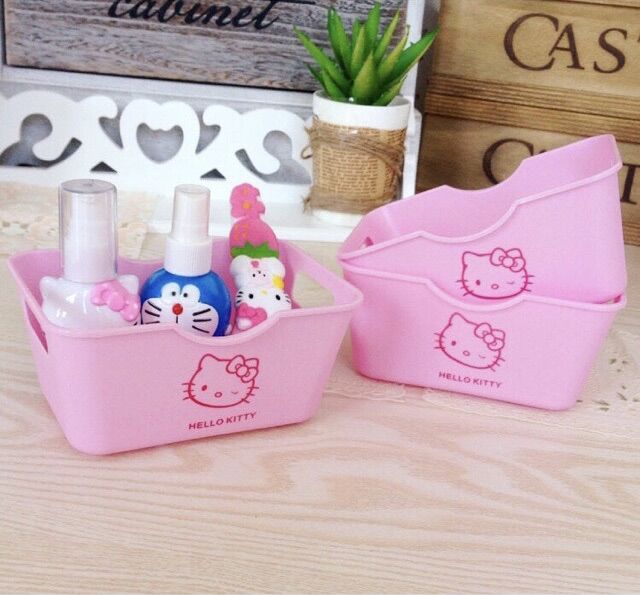Hộp nhựa mini đựng phụ kiện Hello Kitty - Doremon Doraemon