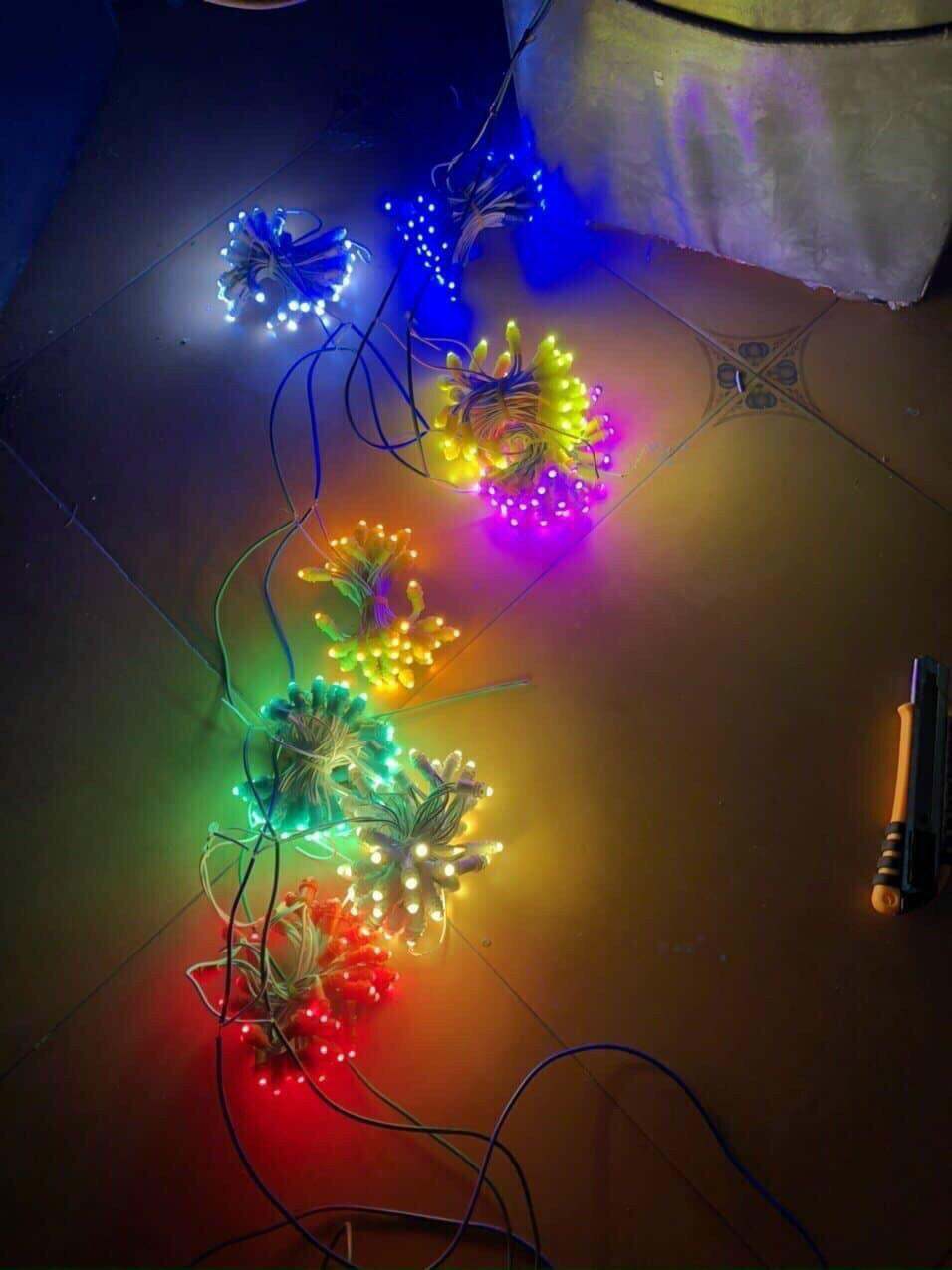 Đèn Led trang trí, led đúc hạt F5 cuốn cây ngoài trời, chịu mưa, chịu nước, nguồn 12V siêu bền, siêu đẹp