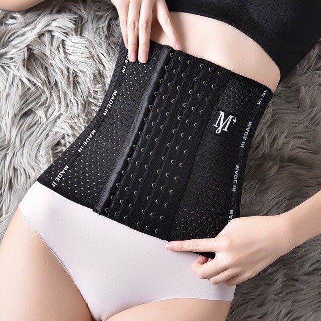0 Đai nịt bụng Giảm mỡ M+ 6 nấc điều chỉnh cho vòng eo thon gọn