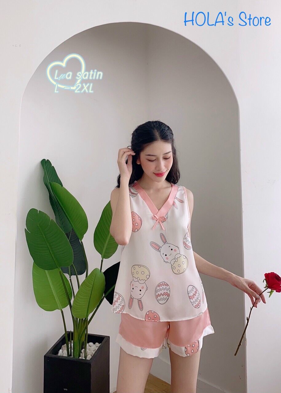 [HCM]Đồ bộ mặc nhà đồ bộ nữ lụa satin cao cấp
