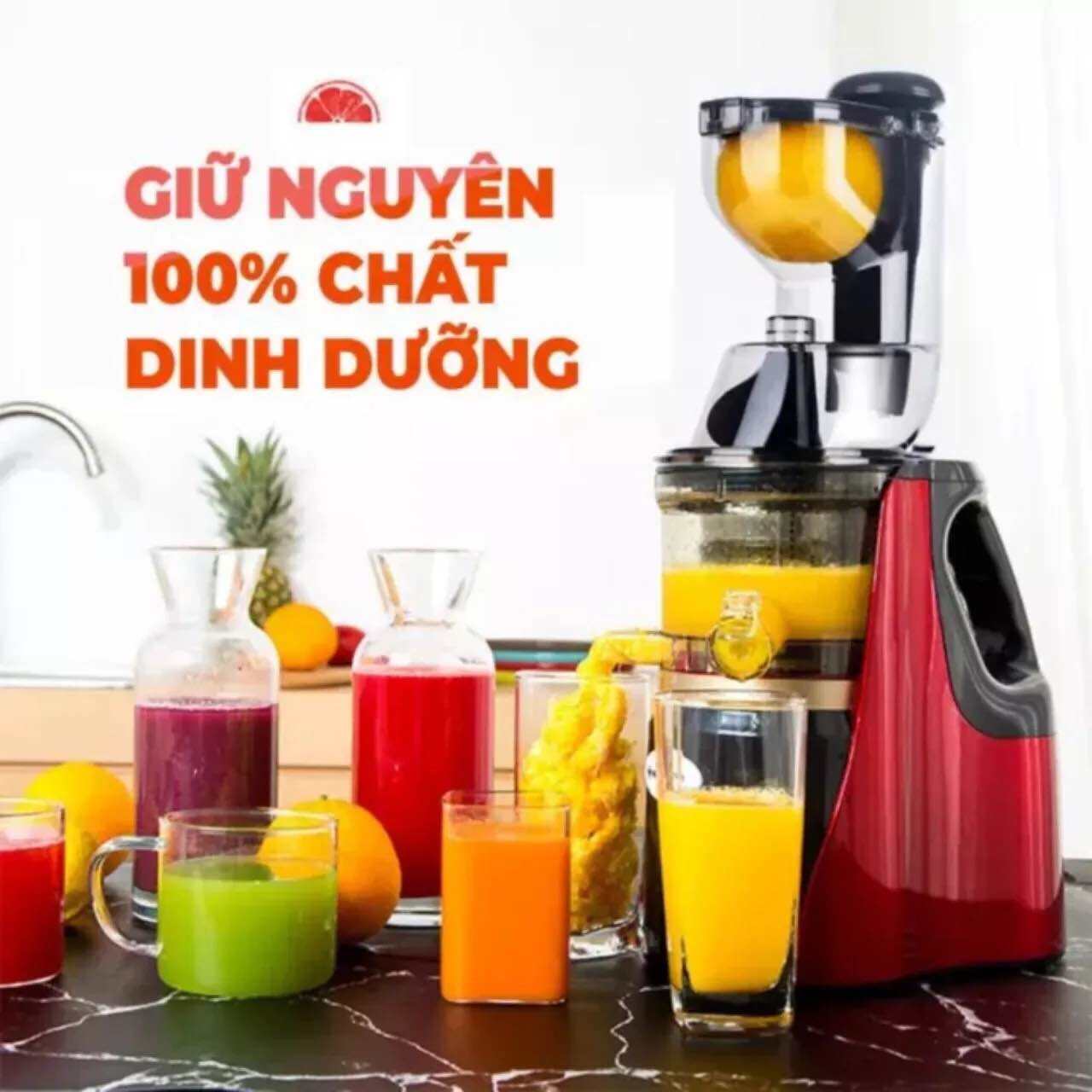 [HÀNG CHÍNH HÃNG ] Máy ép chậm hoa kết quả Hongxin RH-312. Máy Ép Cây Trái Giữ 98% Lượng Nước,Tặng Kèm 2 Cốc Dung-Bảo Hành 12 Tháng .Máy ép chậm hoa kết quả Hongxin RH-312, ép rau hoa quả, máy ép chậm trái cây - Bảo hành 12 tháng