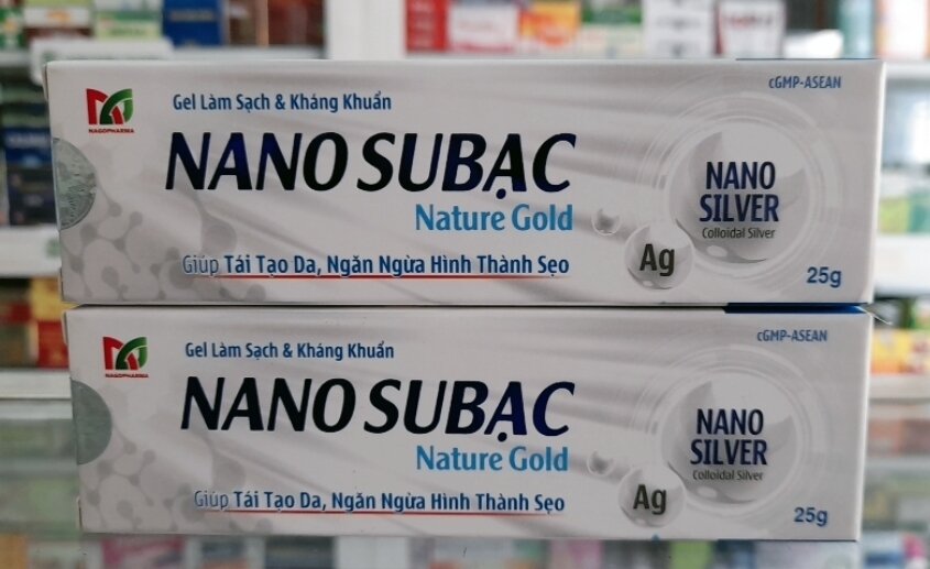 Gel làm sạch và kháng khuẩn NANO SUBẠC Nature Gold. Làm lành vết thương thumbnail