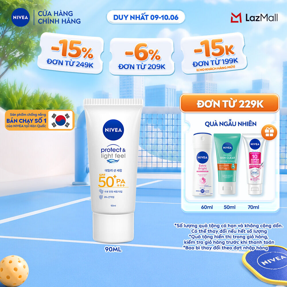 Kem Chống Nắng NIVEA Protect  Light Feel SPF50+ PA+++ (90 ml) - 86018