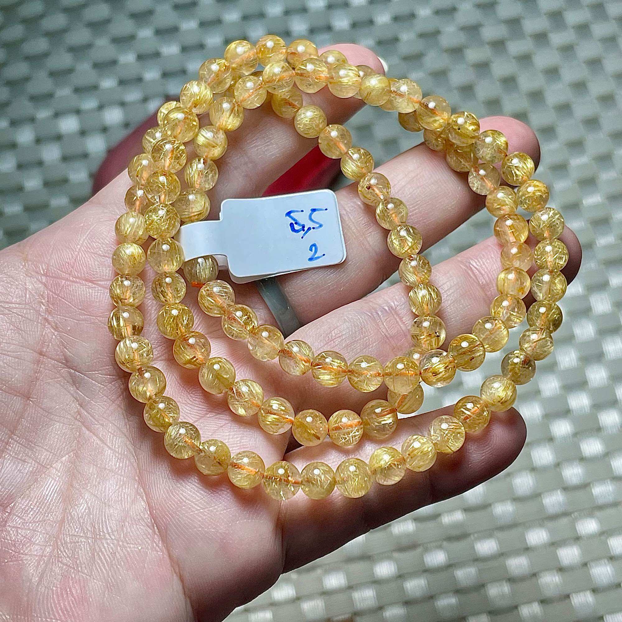 Vòng tay tóc vàng VIP đẹp quấn 3