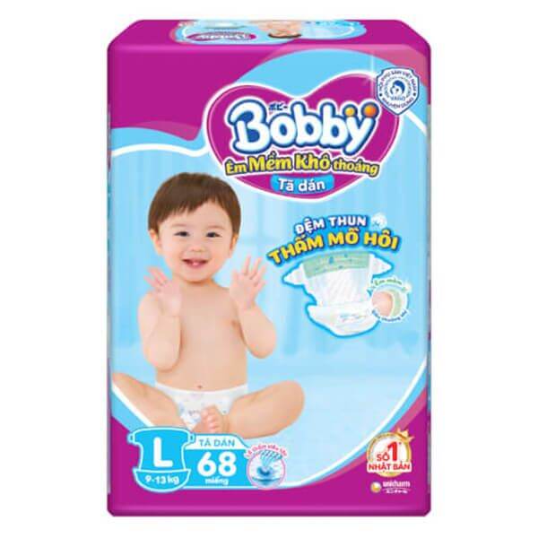 Tã dán Bobby size L 68 miếng