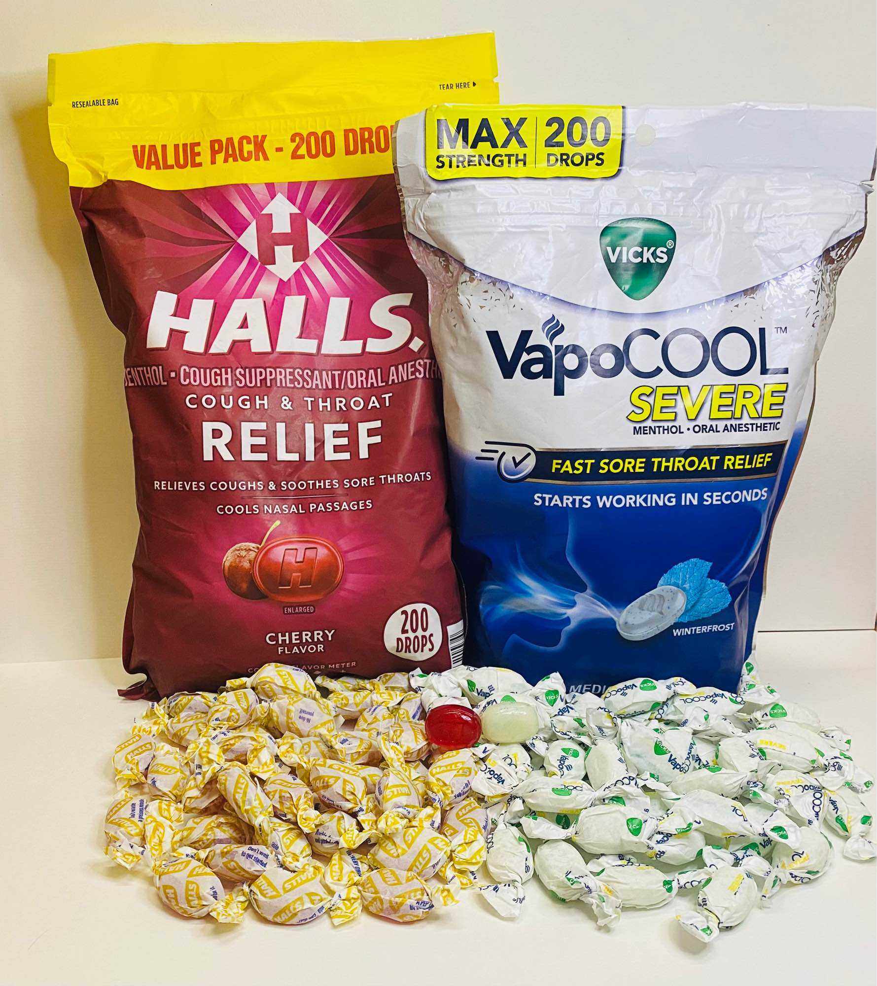 Kẹo ngậm giảm ho Halls VapoCool Equate Ricola của Mỹ