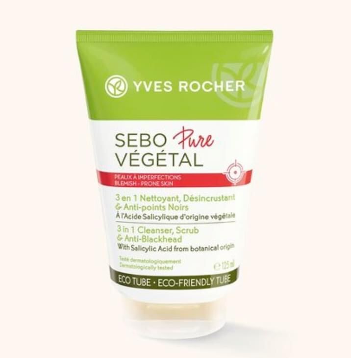 Sữa Rửa Mặt Sebo Pure Vegetal 3 In 1 Yves Rocher 125Ml