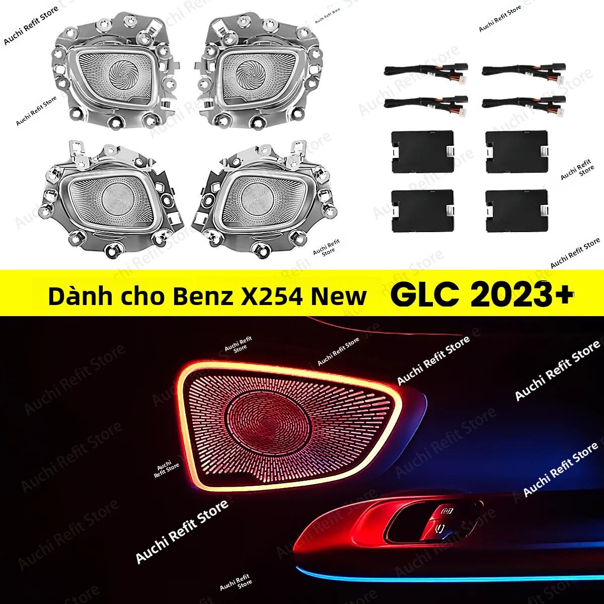 Vỏ Loa LED 64 Màu Cho Xe Mercedes Benz W206 C43 C63, Đèn Viền Trang Trí Cửa Xe, Đèn Nội Thất Giá 6,977,000 Đồng*Miễn phí vận chuyển