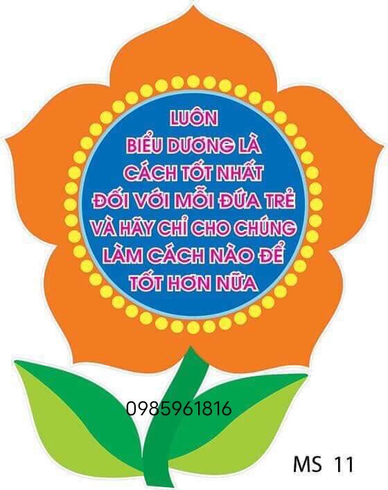 hoa biểu ngữ dành cho trường mầm non