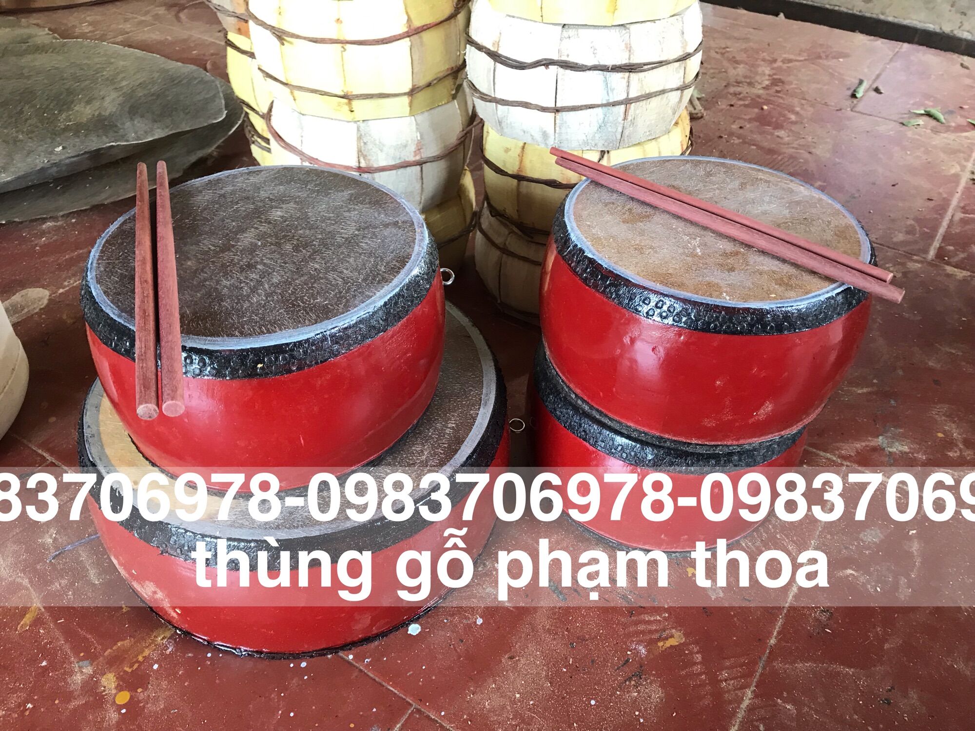 Trống gỗ trẻ e,trống hát chèo,trống cúng