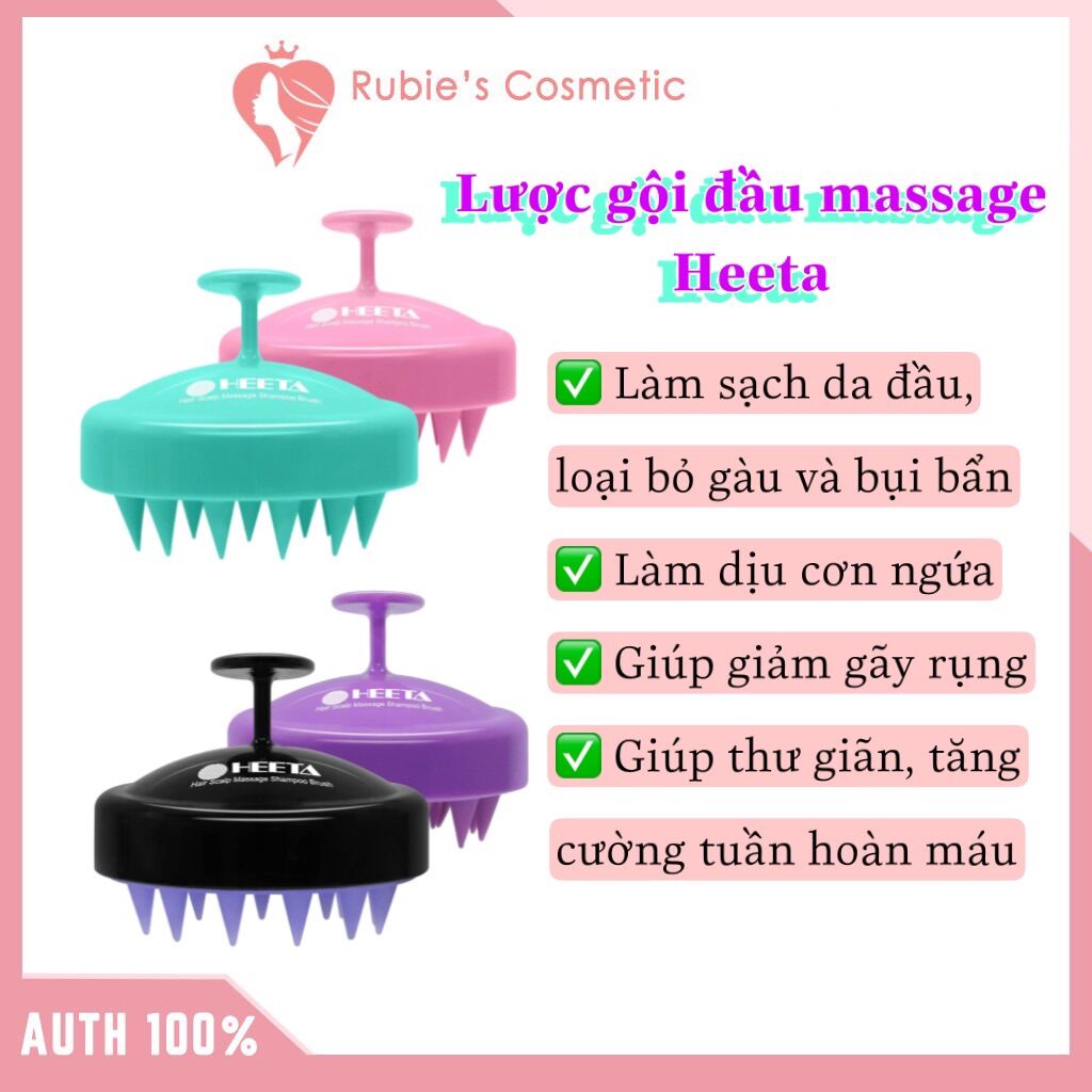 Lược gội đầu, massage da đầu Heeta Shampoo Brush 2 in 1