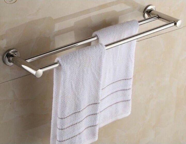 Thanh vắt khăn nhà tắm đơn, đôi inox 201