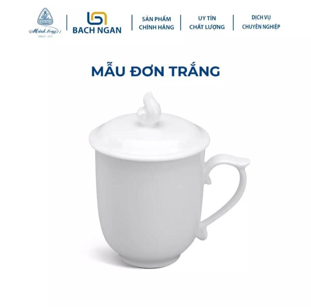 Ca trà/ cà phê sứ có nắp minh long