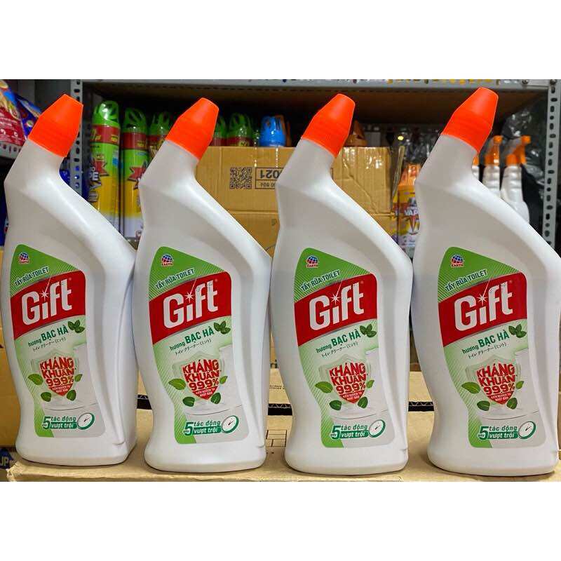 Gift Tẩy Rửa Toilet Siêu Sạch hương bạc hà chai 600ml