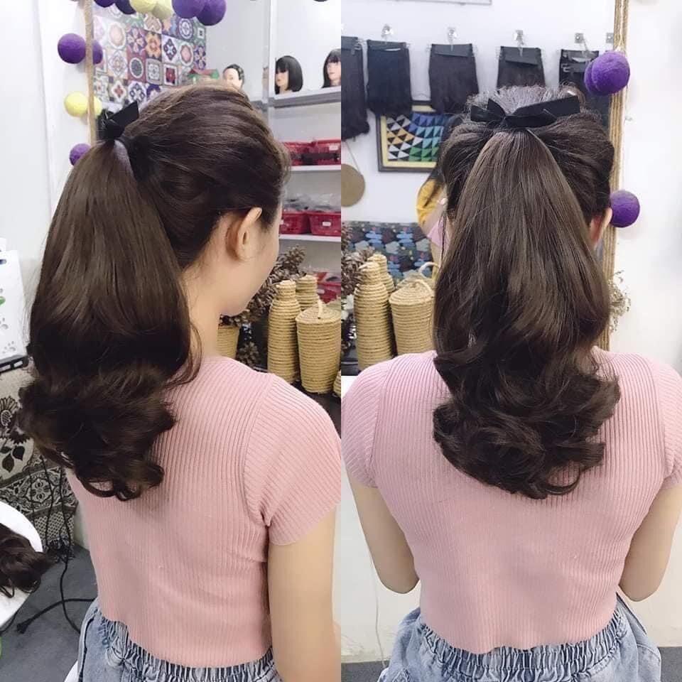 Tóc giả cột xoăn đuôi ngắn ❇️