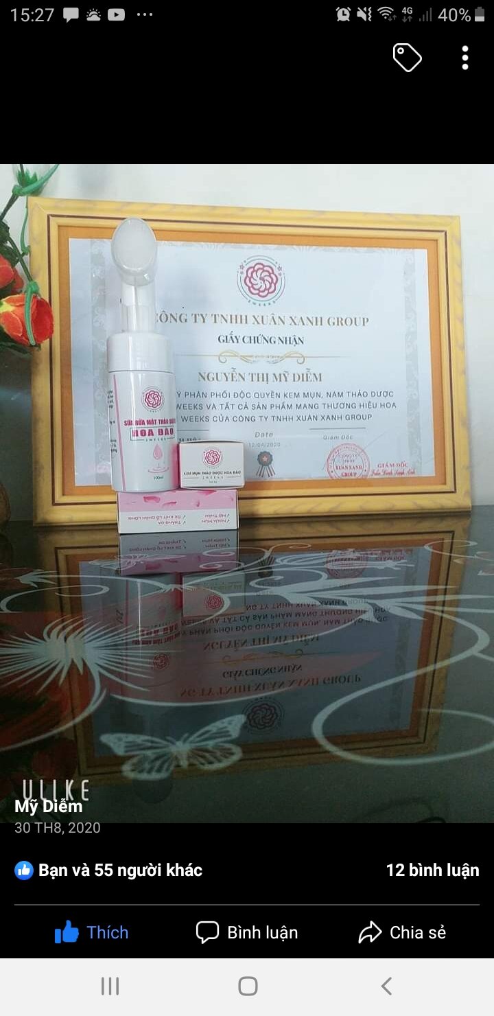 Sữa rửa mặt thảo dược hoa đào