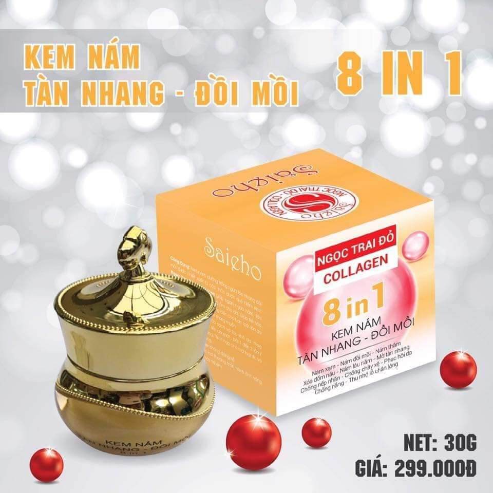 [Hcm]Kem Nám Tàn Nhang Đồi Mồi 8 In 1 Saieho