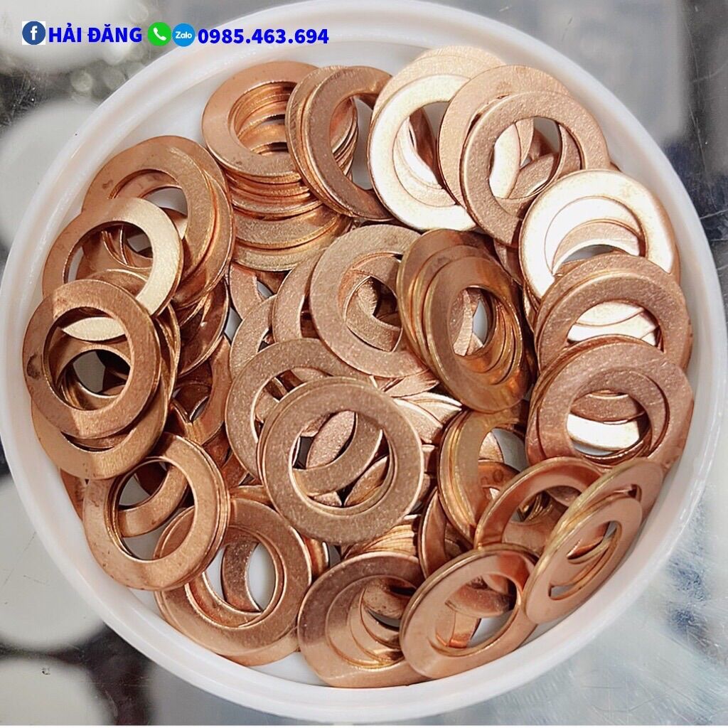 Túi 10 chiếc Long đền đồng thau ốc rốn dầu, Lòng đền ốc xả dầu cao cấp, Lòng đen ốc rốn dầu