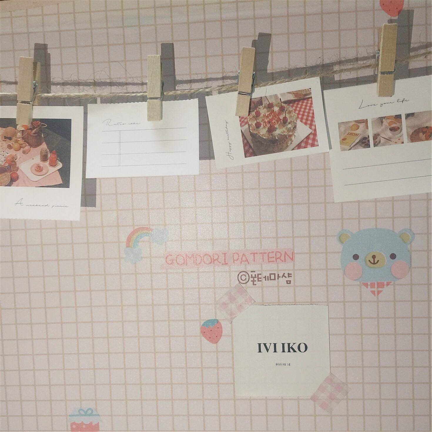 Giấy sticker không dán được Trang trí sổ tay phong cách Hàn Quốc