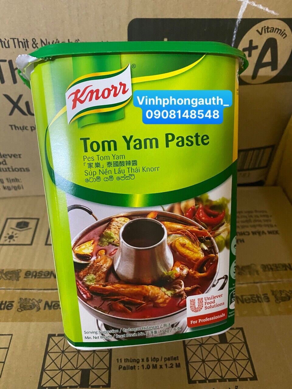 Súp nền lẩu thái Knorr Tom Yam 1.5kg