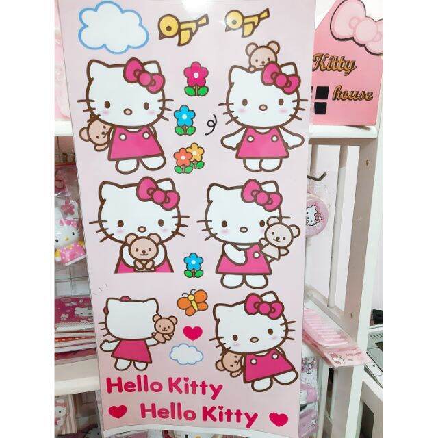 🌸DECAL STICKER HELLO KITTY [ĐÃ BẾ MÁY SẴN]