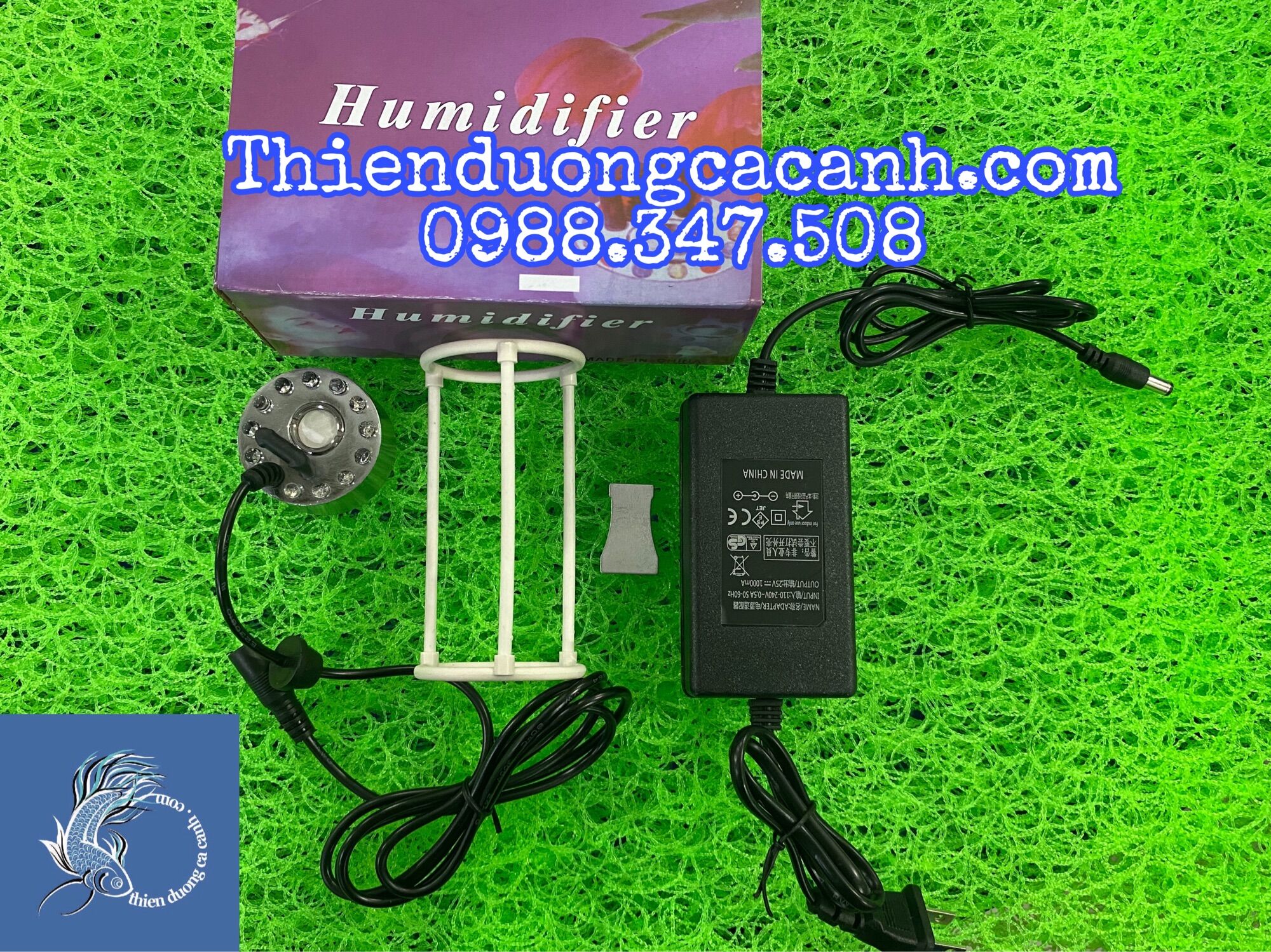 Máy tạo khói humidifier kết hợp đèn led màu cho bể cá