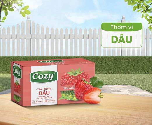 Trà dâu túi lọc cozy 25tép*2gr