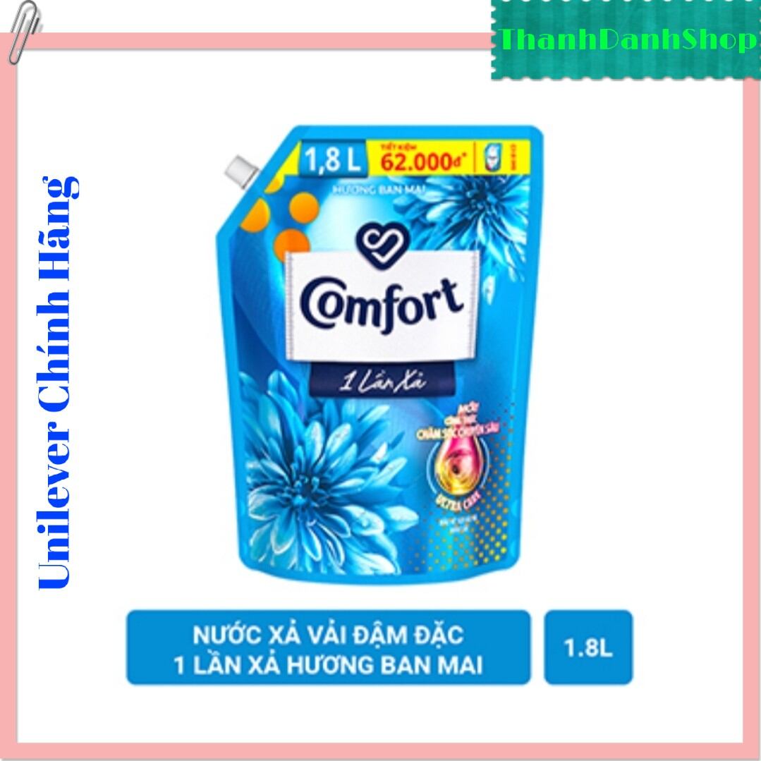 [HCM] Nước xả vải Comfort 1 lần xả hương ban mai chăm sóc chuyên sâu bảo vệ sợi vải