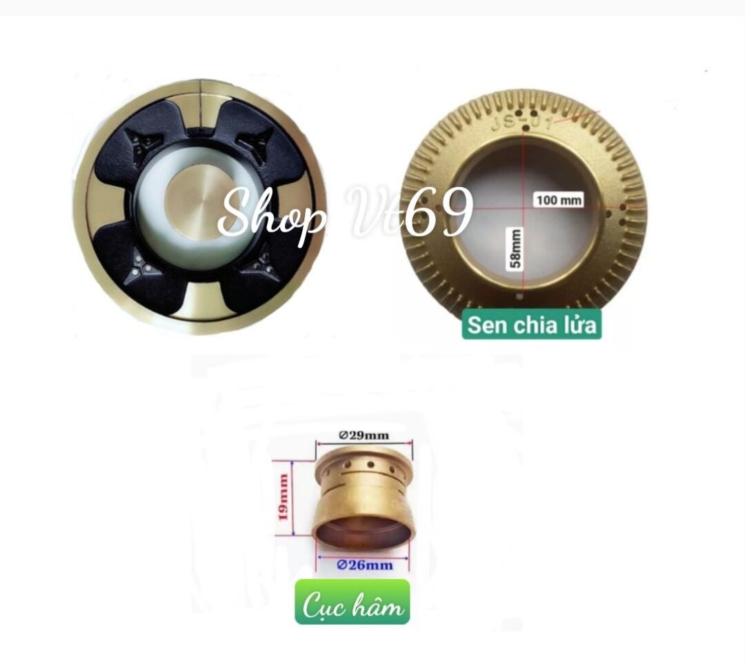 Điếu gang đôi và sen chia lửa bằng đồng có cục hâm (tc :2món)