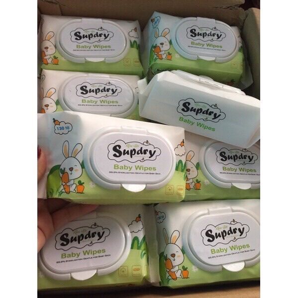 Khăn/giấy ướt thỏ Supdry 130 tờ(500g/1 gói)