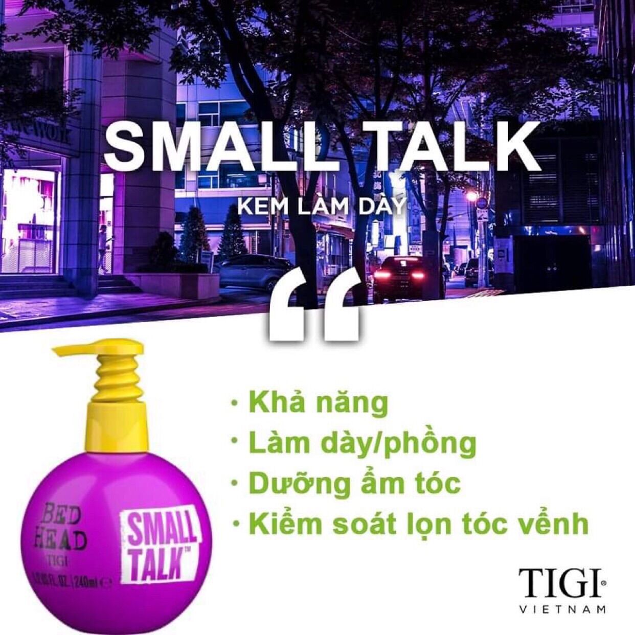Gel tóc tạo nếp tóc uốn Tigi Bed Head Small Talk 240ml