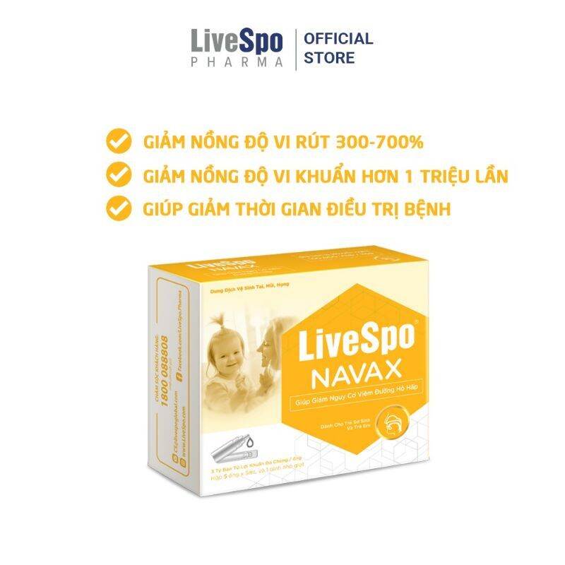 Nước muối rửa mũi bào tử lợi khuẩn livespo navax