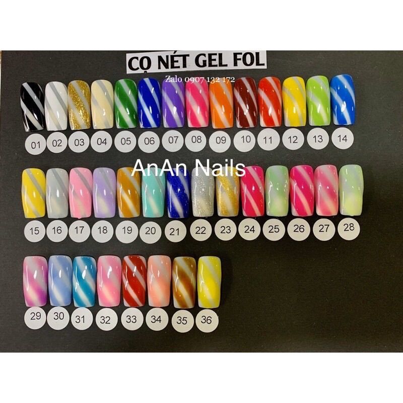 Cọ Nét Gel Fol ,LẺ CHAI ,Khách Chọn Màu