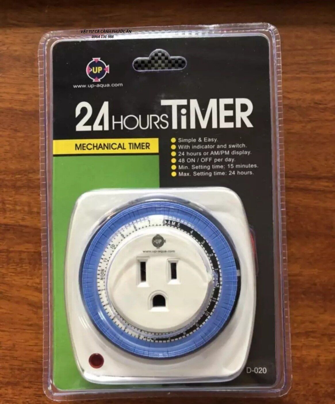 Ổ cắm hẹn giờ up aqua 24h. phụ kiện hồ cá ổ cắm hẹn giờ
