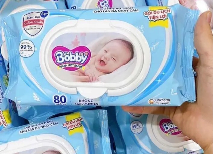 COMBO 5 KHĂN ƯỚT BOBBY 80 TỜ KHÔNG MÙI
