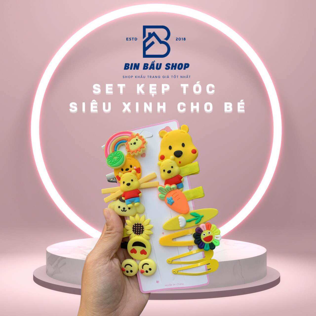 Set kẹp tóc 14 món cho bé gái