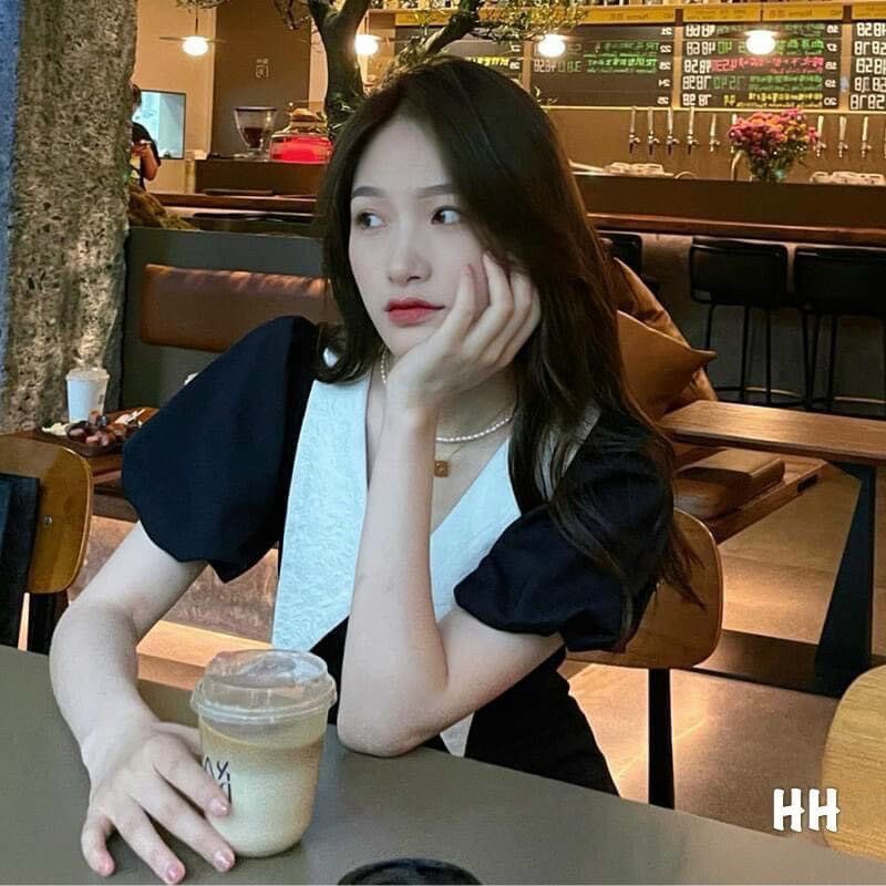 Đầm umi cổ lá sen nhọn BG